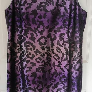 Nygard Purple Cheetah Print Dress